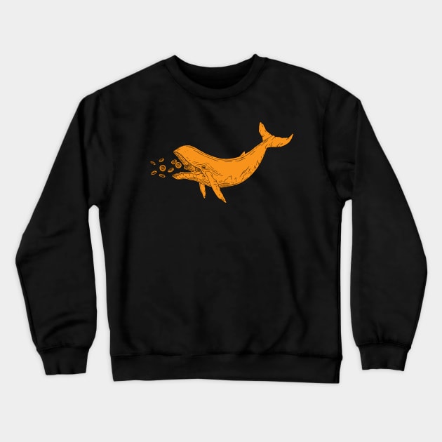 Bitcoin Whale Crewneck Sweatshirt by JimBryson